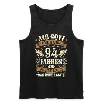 94 Geschenk Geburtstag Jahre Lustig Spruch - Männer Premium Bio Tank Top - Schwarz - Vorne - Michal (187cm)