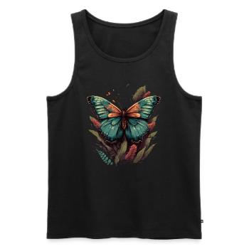 Garden Guardian Butterfly - Men's Premium Organic Tank Top - black - Front - Michal (187cm)