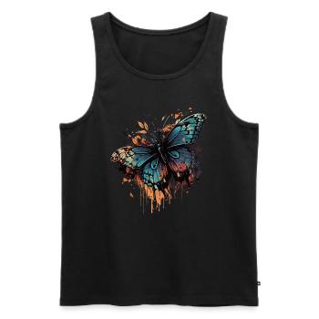 Papillon élégant - Débardeur bio Premium Homme - noir - Devant - AI Model Male 178 light (178cm)