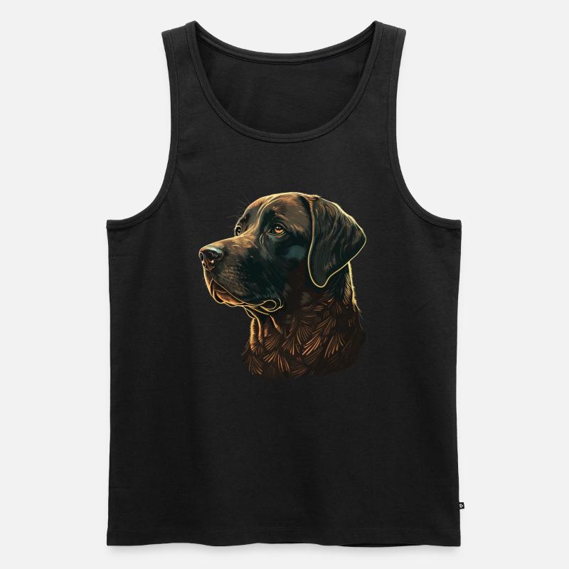 Ruhiger Labrador Retriever - Männer Premium Bio Tank Top - Schwarz