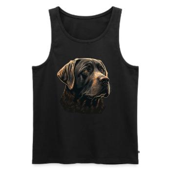 Großer Labrador Retriever - Männer Premium Bio Tank Top - Schwarz - Vorne - AI Model Male 178 light (178cm)