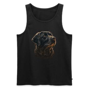 Nice Labrador Retriever Illustration - Débardeur bio Premium Homme - noir - Devant - AI Model Male 178 light (178cm)