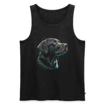 Wishing Labrador Retriever - Débardeur bio Premium Homme - noir - Devant - Michal (187cm)