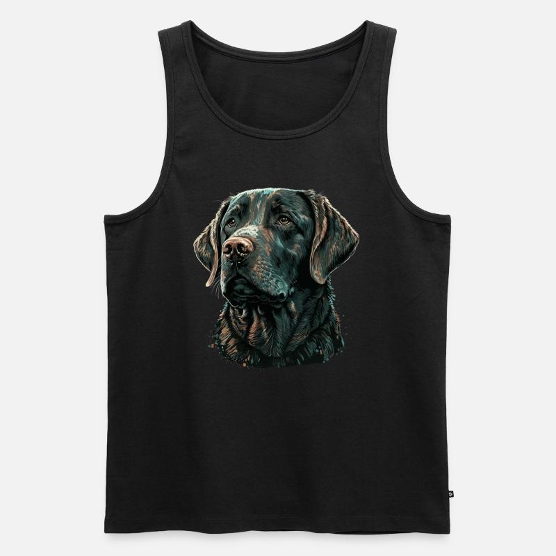 Alter Labrador Retriever - Männer Premium Bio Tank Top - Schwarz