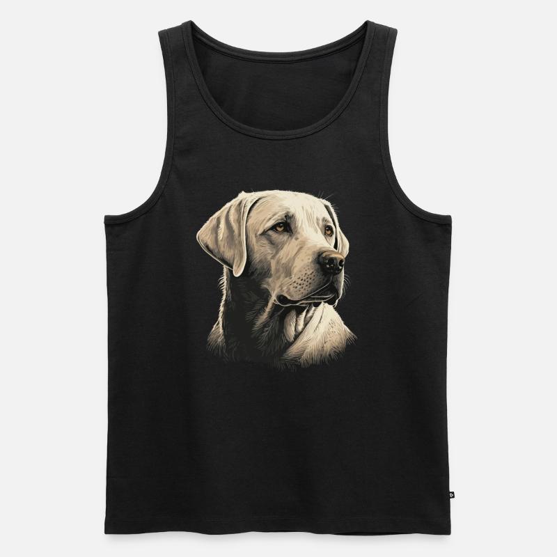 Weißer alter Labrador Retriever - Männer Premium Bio Tank Top - Schwarz