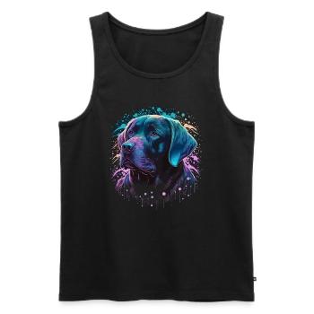 Mignon Labrador Retriever - Débardeur bio Premium Homme - noir - Devant - Michal (187cm)