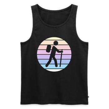 Randonnée Randonnée Cadeaux Dictons - Débardeur bio Premium Homme - noir - Devant - Michal (187cm)