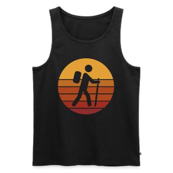 Randonnée Randonnée Cadeaux Dictons - Débardeur bio Premium Homme - noir - Devant - Michal (187cm)