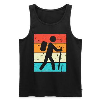 Randonnée Randonnée Cadeaux Dictons - Débardeur bio Premium Homme - noir - Devant - Michal (187cm)