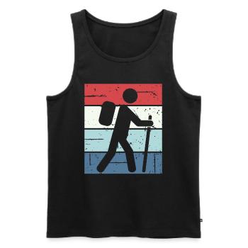 Randonnée Randonnée Cadeaux Dictons - Débardeur bio Premium Homme - noir - Devant - Michal (187cm)