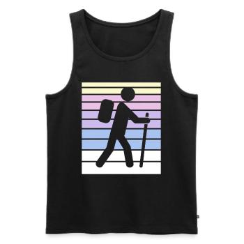 Randonnée Randonnée Cadeaux Dictons - Débardeur bio Premium Homme - noir - Devant - Michal (187cm)