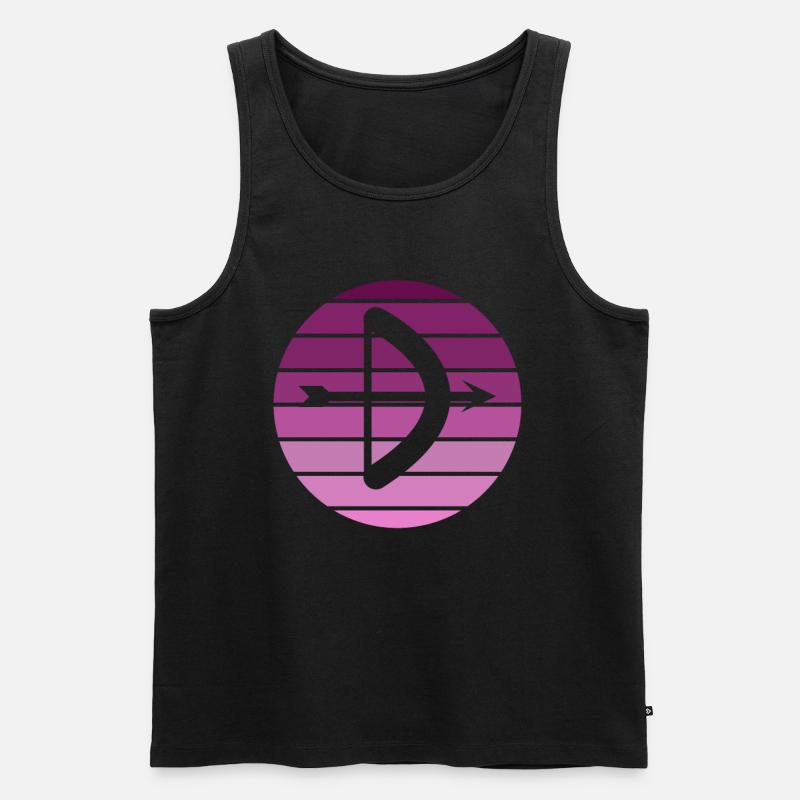 Bogen Schießen Geschenk Spruch Bogenschießen - Männer Premium Bio Tank Top - Schwarz