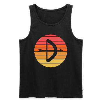 Archery Gift Saying Archery - Men's Premium Organic Tank Top - black - Front - AI Model Male 178 light (178cm)