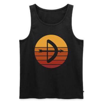 Archery Gift Saying Archery - Men's Premium Organic Tank Top - black - Front - AI Model Male 178 light (178cm)