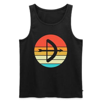 Archery Gift Saying Archery - Men's Premium Organic Tank Top - black - Front - AI Model Male 178 light (178cm)