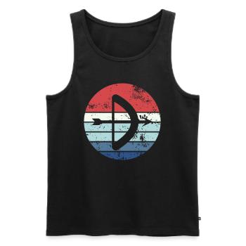 Archery Gift Saying Archery - Men's Premium Organic Tank Top - black - Front - AI Model Male 178 light (178cm)