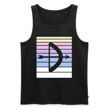 Archery Gift Saying Archery - Men's Premium Organic Tank Top - black - Front - AI Model Male 178 light (178cm)
