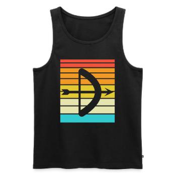 Archery Gift Saying Archery - Men's Premium Organic Tank Top - black - Front - AI Model Male 178 light (178cm)
