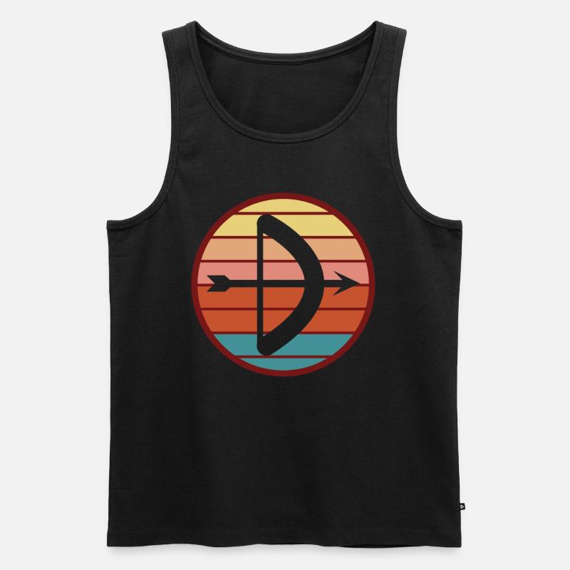 Bogen Schießen Geschenk Spruch Bogenschießen - Männer Premium Bio Tank Top - Schwarz