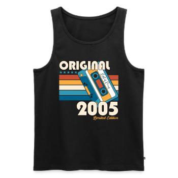 18 Birthday Man Woman Cassette May Vintage 2005 - Men's Premium Organic Tank Top - black - Front - Michal (187cm)