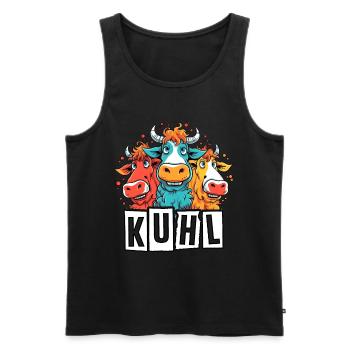 Kuh Geschenk Kühe Landwirt Bauer Geburtstag - Männer Premium Bio Tank Top - Schwarz - Vorne - AI Model Male 178 light (178cm)