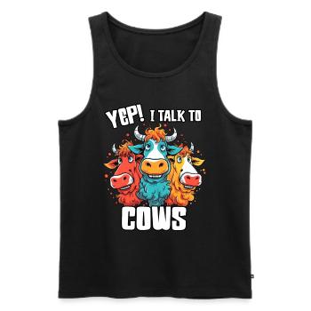 Kuh Geschenk Kühe Landwirt Bauer Geburtstag - Männer Premium Bio Tank Top - Schwarz - Vorne - AI Model Male 178 light (178cm)