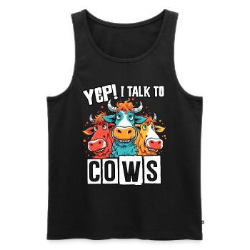 Kuh Geschenk Kühe Landwirt Bauer Geburtstag - Männer Premium Bio Tank Top - Schwarz - Vorne - AI Model Male 178 light (178cm)