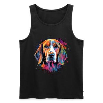 American Foxhound Hund Geschenk Spruch - Männer Premium Bio Tank Top - Schwarz - Vorne - AI Model Male 178 light (178cm)