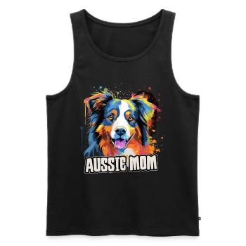 Australian Shepherd Hund Aussie Geschenk Spruch - Männer Premium Bio Tank Top - Schwarz - Vorne - Michal (187cm)