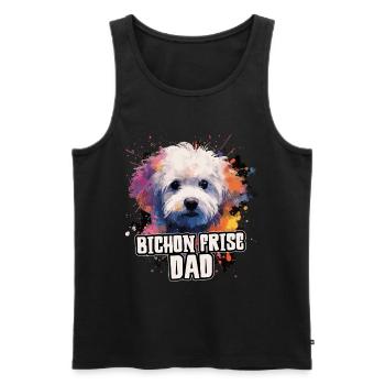 Bichon Frise Dog Cadeau Dire - Débardeur bio Premium Homme - noir - Devant - Michal (187cm)