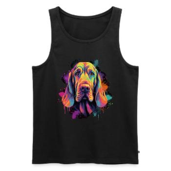 Bloodhound Dog Cadeau Dire - Débardeur bio Premium Homme - noir - Devant - Michal (187cm)