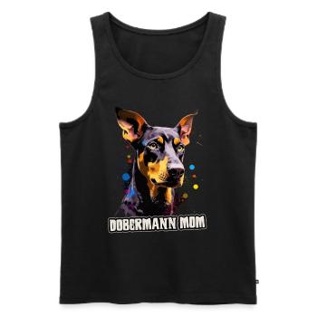Dobermann Hund Geschenk Spruch - Männer Premium Bio Tank Top - Schwarz - Vorne - AI Model Male 178 light (178cm)
