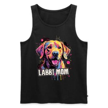 Labbi Hund Geschenk Spruch - Männer Premium Bio Tank Top - Schwarz - Vorne - AI Model Male 178 light (178cm)