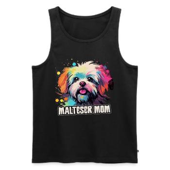 Maltese Dog Gift Saying - Men's Premium Organic Tank Top - black - Front - Michal (187cm)