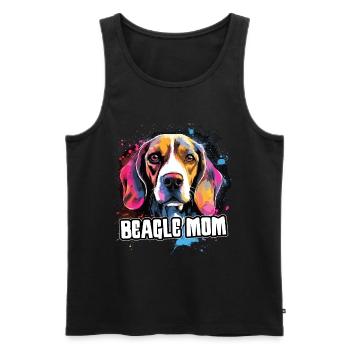 Meagle Dog Cadeau Dire - Débardeur bio Premium Homme - noir - Devant - Michal (187cm)