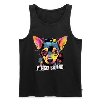 Pinscher Dog Gift Saying - Débardeur bio Premium Homme - noir - Devant - Michal (187cm)