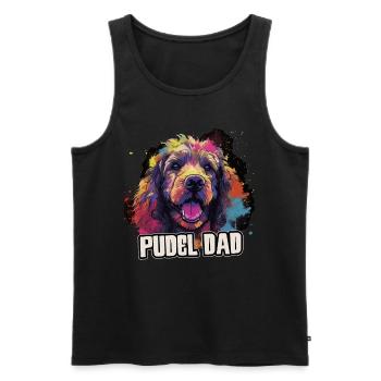 Pudel Hund Geschenk Spruch - Männer Premium Bio Tank Top - Schwarz - Vorne - Michal (187cm)