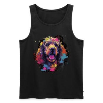 Pudel Hund Geschenk Spruch - Männer Premium Bio Tank Top - Schwarz - Vorne - Michal (187cm)