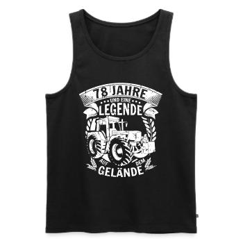 Landwirt Geschenk 78. Geburtstag 78 Jahre - Männer Premium Bio Tank Top - Schwarz - Vorne - Michal (187cm)