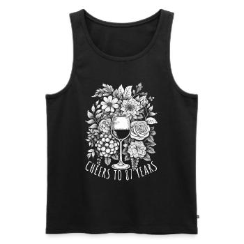 Geburtstag 87 Jahre Geschenk Spruch - Männer Premium Bio Tank Top - Schwarz - Vorne - Michal (187cm)
