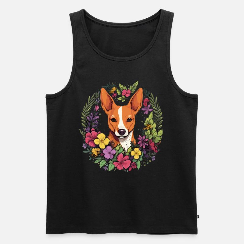 Basenji Hund Geschenk - Männer Premium Bio Tank Top - Schwarz