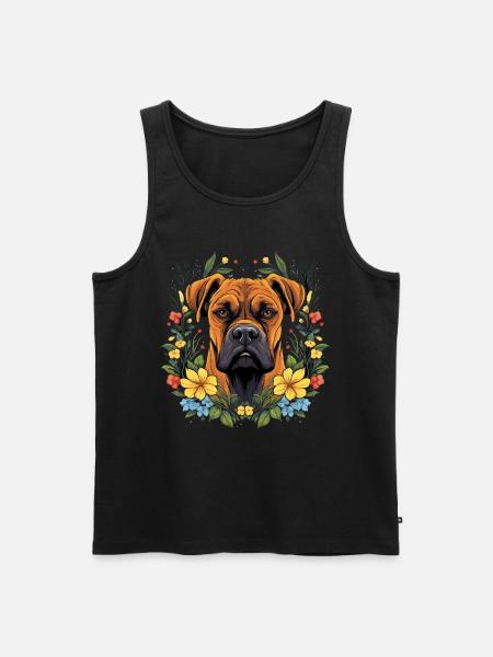 Boxer hund gave - Herre Premium økologisk tanktop - sort