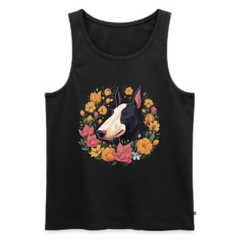 Bull Terrier Bull Terrier Dog Gift - Men's Premium Organic Tank Top - black - Front - Michal (187cm)