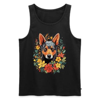 Cattle Dog Hund Geschenk - Männer Premium Bio Tank Top - Schwarz - Vorne - Michal (187cm)