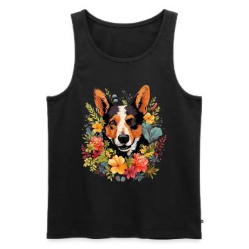 Cattle Dog Hund Geschenk - Männer Premium Bio Tank Top - Schwarz - Vorne - Michal (187cm)