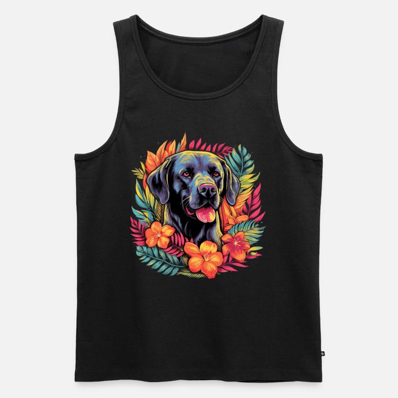 Labrador Hund Geschenk - Männer Premium Bio Tank Top - Schwarz