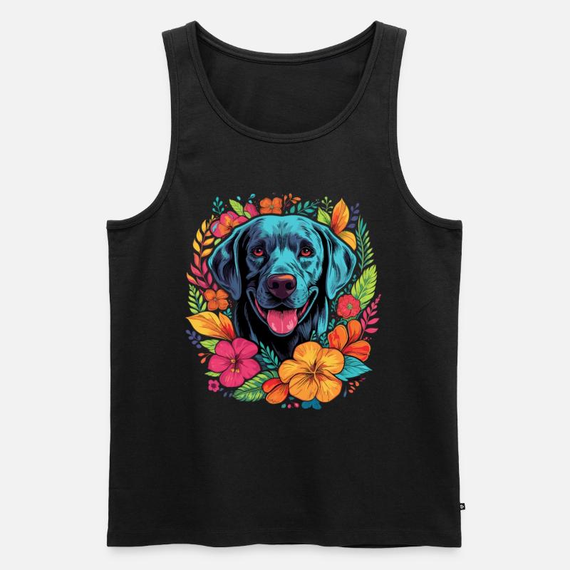 Labrador Hund Geschenk - Männer Premium Bio Tank Top - Schwarz