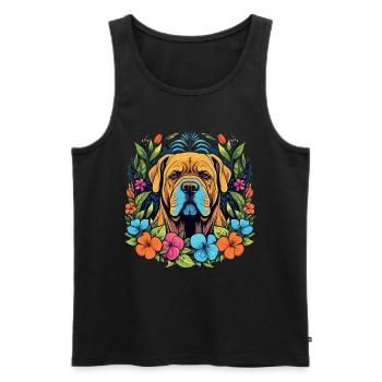 Cadeau de chien Mastiff - Débardeur bio Premium Homme - noir - Devant - Michal (187cm)