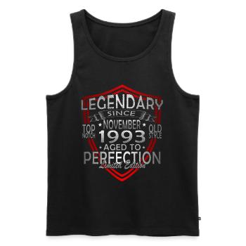 November 1993 Legend for 30 years man woman - Men's Premium Organic Tank Top - black - Front - Michal (187cm)