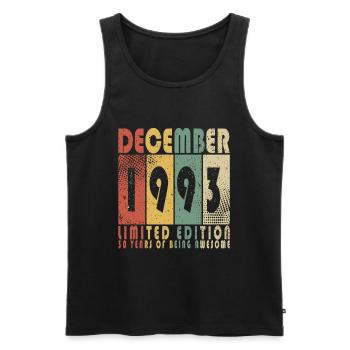 Dezember 1993 - 1993 Dezember - Männer Premium Bio Tank Top - Schwarz - Vorne - Michal (187cm)